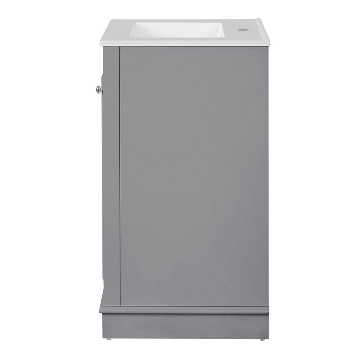 Bathroom Vanity With Sink, Freestanding Single Cabinet Set, Soft Close Door, Adjustable Shelf