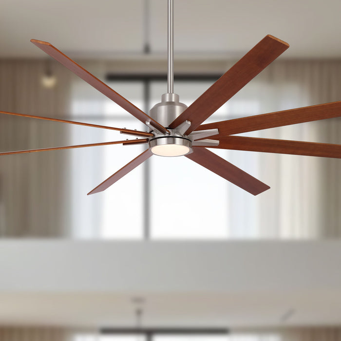 Oversized Large Ceiling Fan With Dimmable LED Light, 8 Blades, Remote Control
