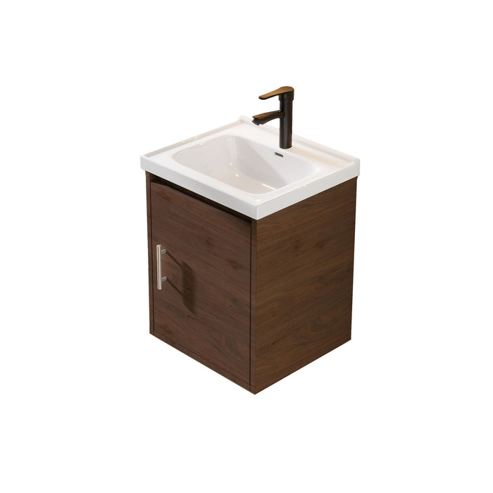 Floating Bathroom Vanity Combo, Wall Mounted Cabinet With Sink & Soft Close Doors For Small Bathrooms