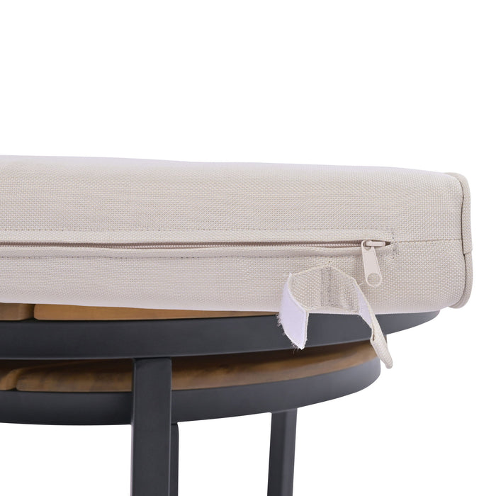 Modern Outdoor Sectional Sofa Set With Nesting Coffee Tables