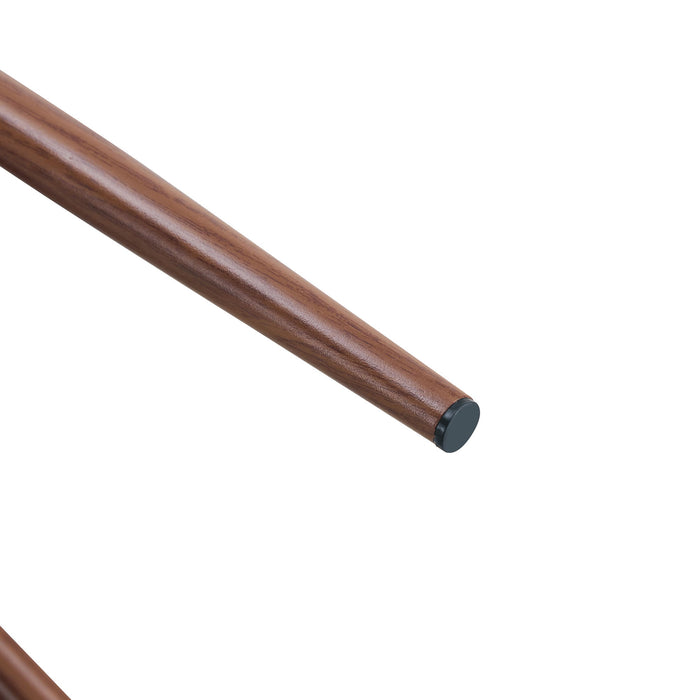 Luxury Simple Chair (Set of 4) Linen Cotton High Resilience Dining Chair With Metal Color Leg - Black / Walnut