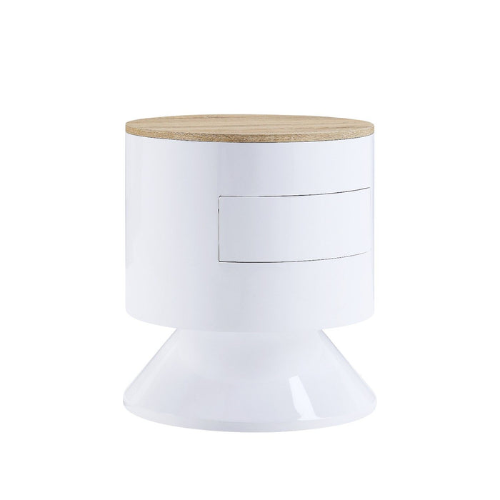Otith - Accent Table With Display And Utility Function - White