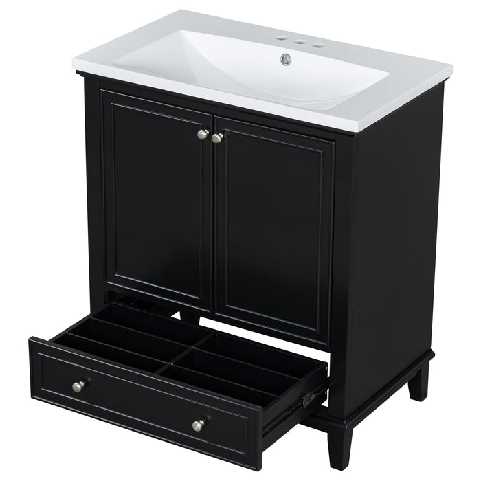 Modern Bathroom Vanity With Sink Combo, Multi Functional Cabinet With Doors And Drawer