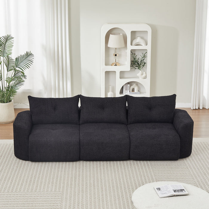 3 Seater With Thickened Armrests Sofa For Living Room