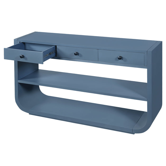 Console Table With 3 Soft Close Drawers & 2 Open Shelves