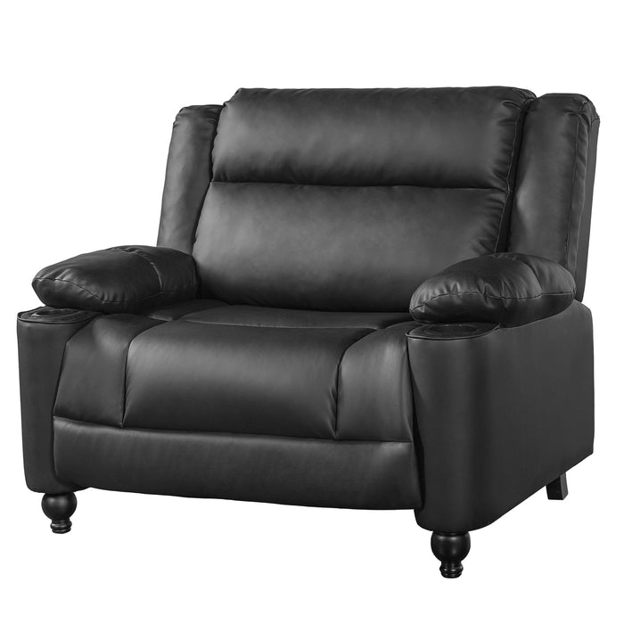 Tufted Design Wide Manual Recliner Chair