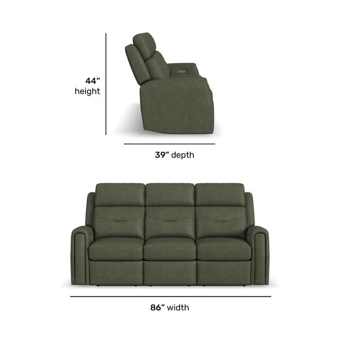 Felix - Power Reclining Sofa With Power Headrest, Lumbar, Heat & Massage
