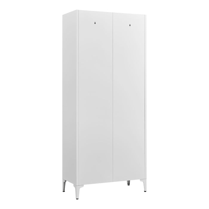 Adjustable 2 Door Kitchen Pantry Cabinet With Striped Design