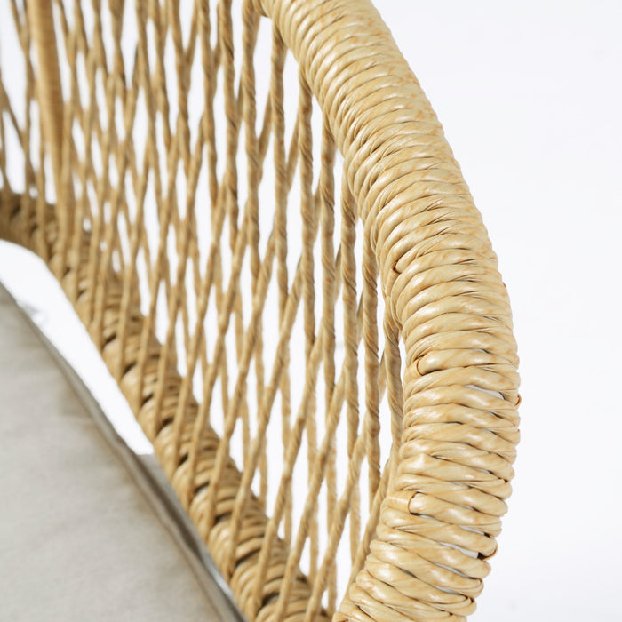 Modern Outdoor Dining Set With Expandable Acacia Wood Table