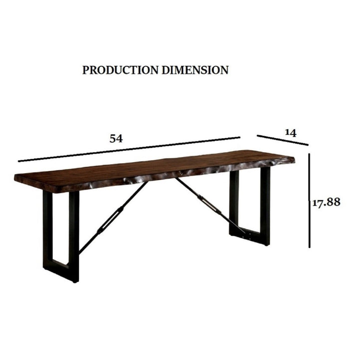 U - Shape Bench With 2 Tone - Black / Walnut