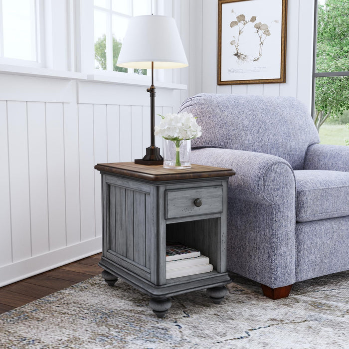 Plymouth - Chairside Table - Gray