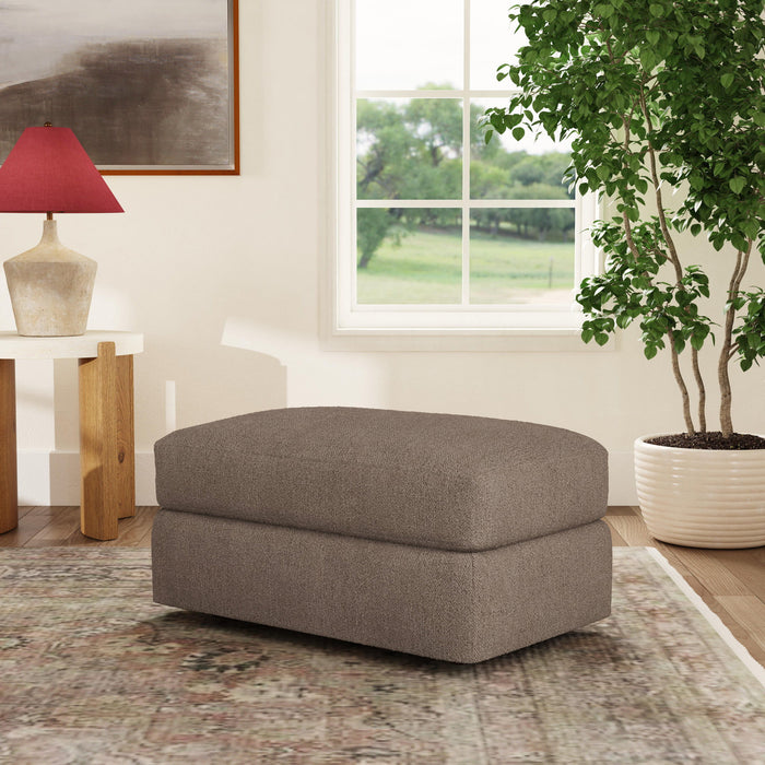 Chevy - Fabric Ottoman Pouf - Brown