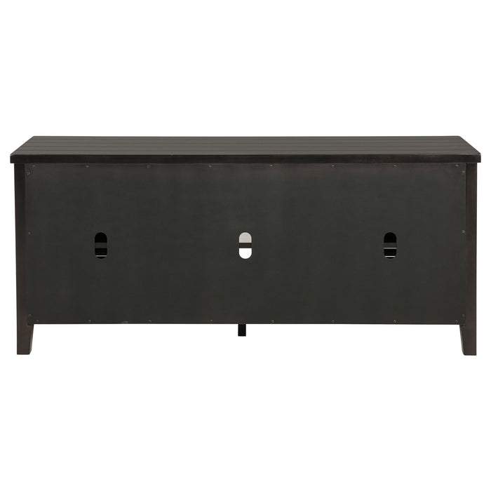 Sutter - 2 Door TV Stand With Mission Design - Dark Brown