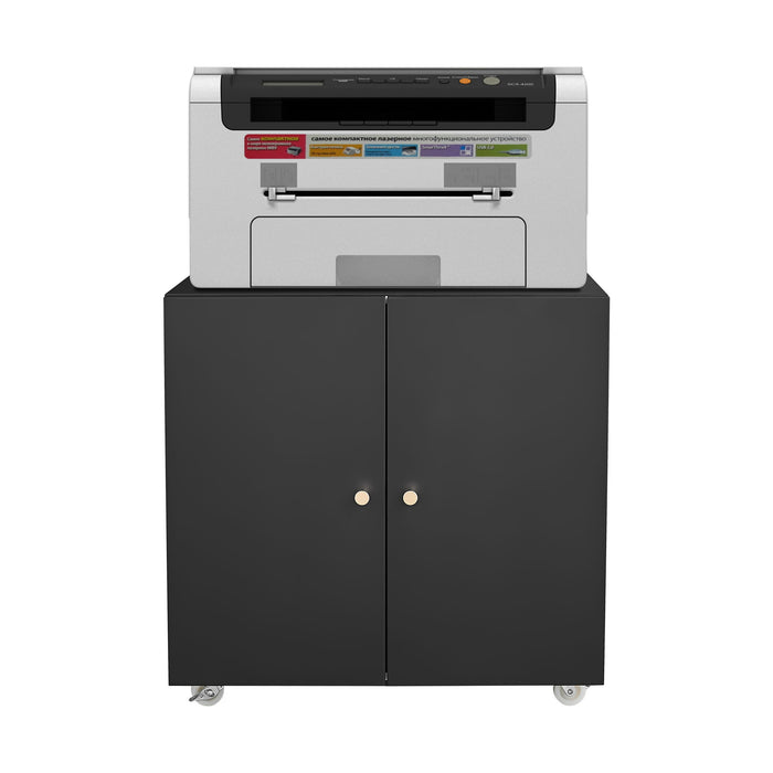 Office Furniture Copier Cabinet 2 Door Steel Copier Stand Mobile Pedestal File Printer Stand
