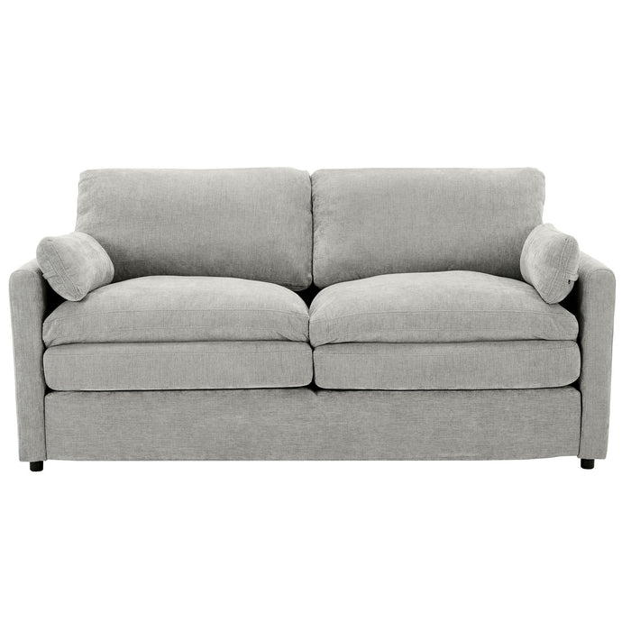 Cozy Upholstered Plush Cushion Loveseat Sofa For Living Room