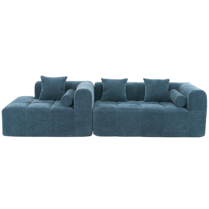 Sectional Free Combined Sofa With 2 Side Pockets