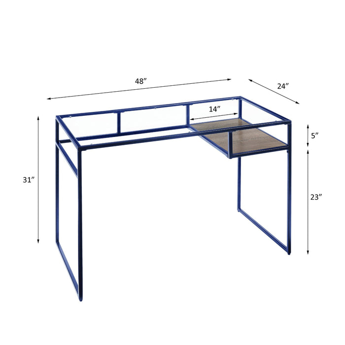 Yasin - Glass Top Writing Desk