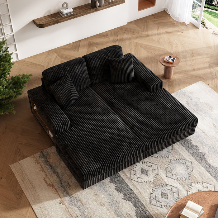 Convertible Sectional Sofa, Sleeper Oversized Living Room Lounge