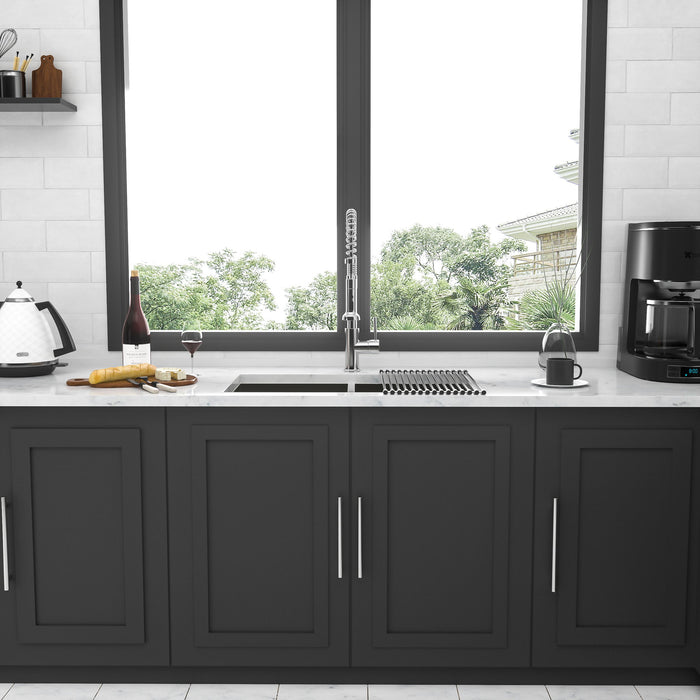 16 Gauge Undermount Double Bowl Kitchen Sink With 9" Deep Bowls - Brushed Nickel