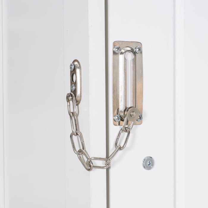 Multi Functional Murphy Bed With Sofa, Desk, And Storage Cabinet In, Full Size - White