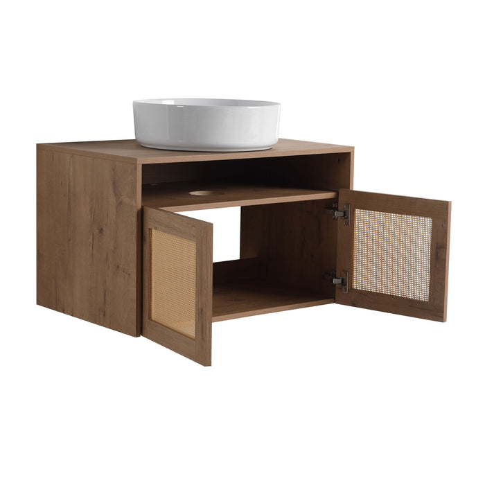 Bathroom Vanity & Art Sink, 2 Soft Close Doors, Float Mounting Design