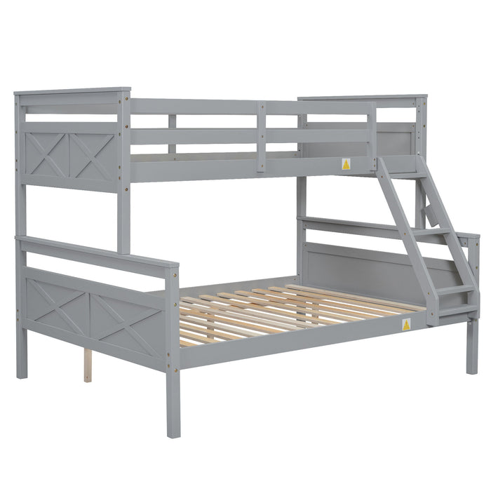 Bunk Bed With Ladder And Safety Guardrail