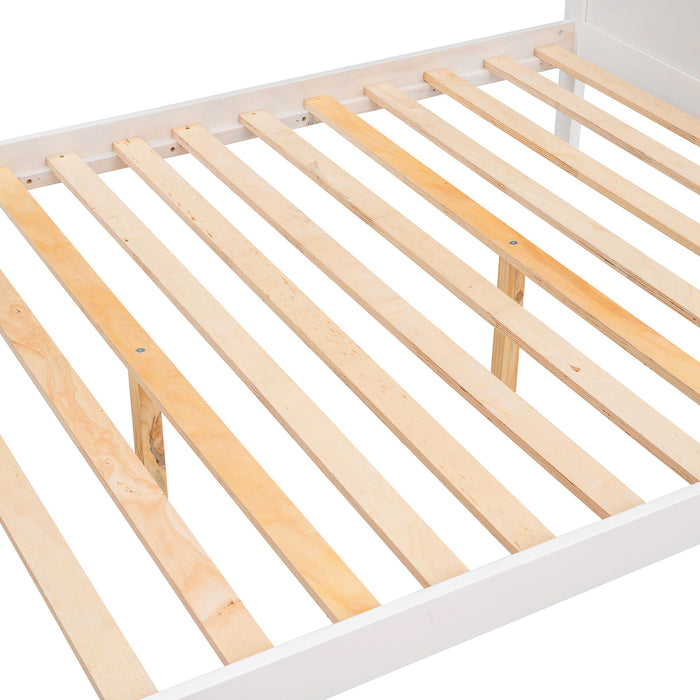 Bunk Bed With Shelfs, Storage Staircase And 2 Drawers