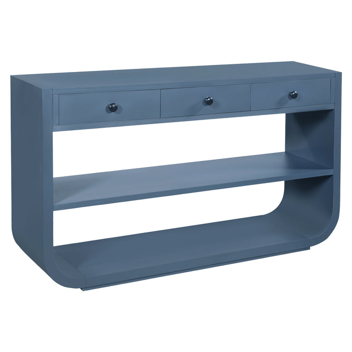 Console Table With 3 Soft Close Drawers & 2 Open Shelves