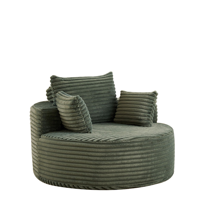 Modern Single Sofa With Backrest Pillow For Living Room