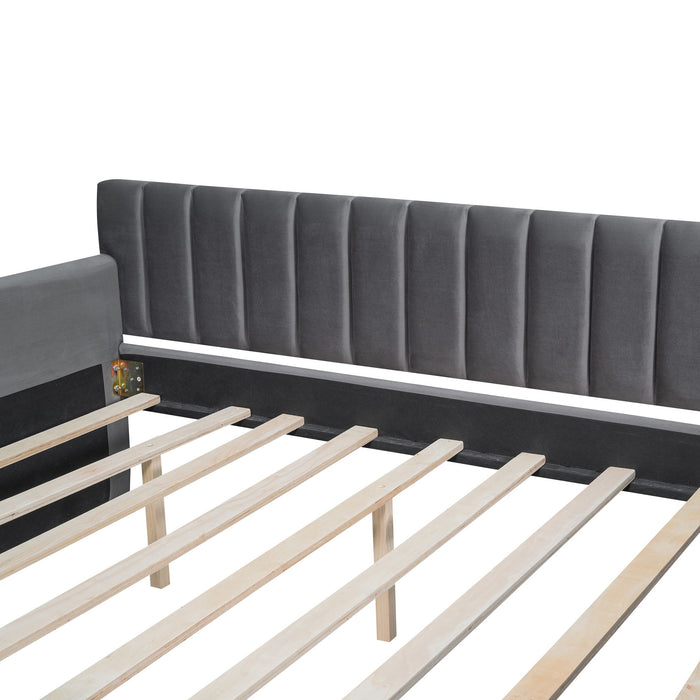 Upholstered Daybed With Slat Support