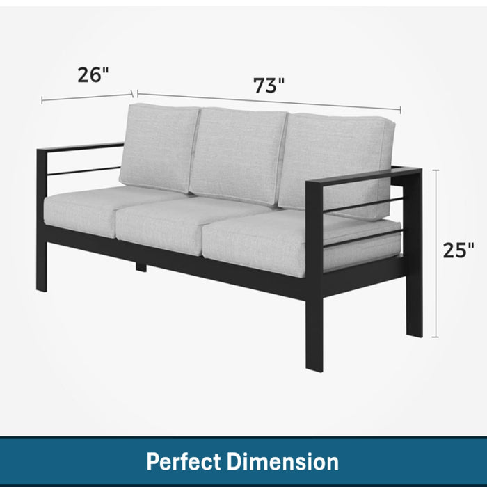 Outdoor Patio Set, All-Weather With Thick Cushions