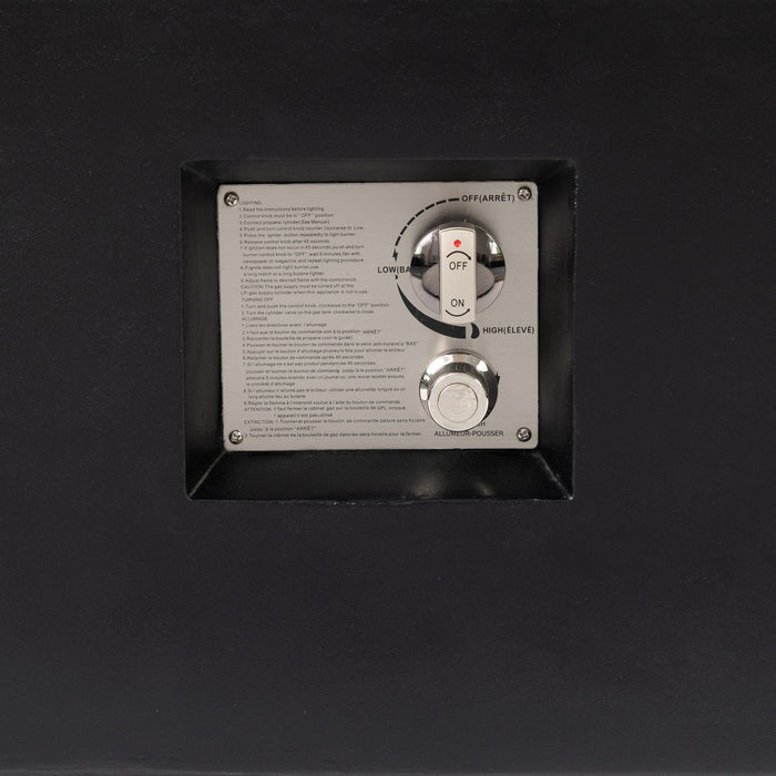 Propane / Natural Gas Fire Pit Table, 50,000 BTU - Charcoal