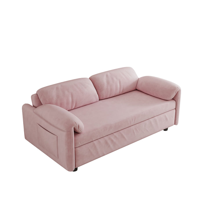 Sofa, Dual Purpose Lounge With Retractable Queen Size Bed