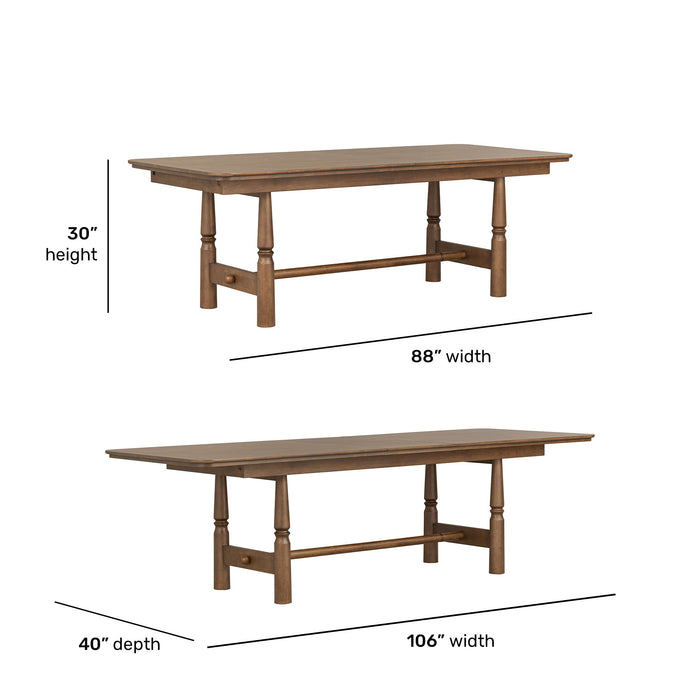 Azalea - Rectangular Dining Table - Walnut