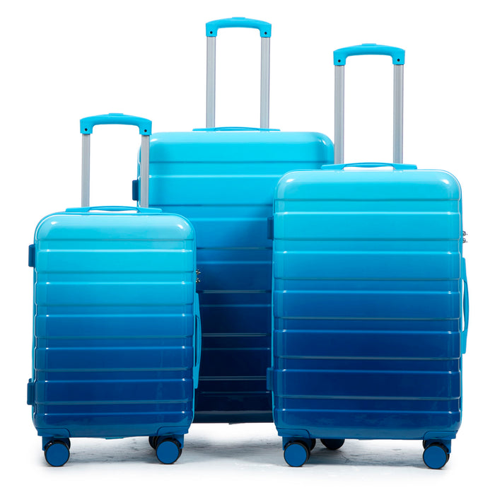 Luggage Set 20" /24" /28" With Combination Lock And Silent Wheels