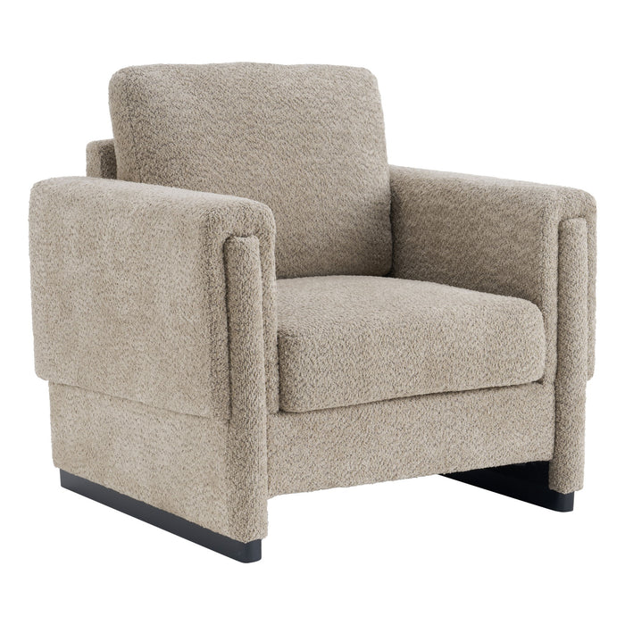 Upholstered Accent Armchair With Square Arm