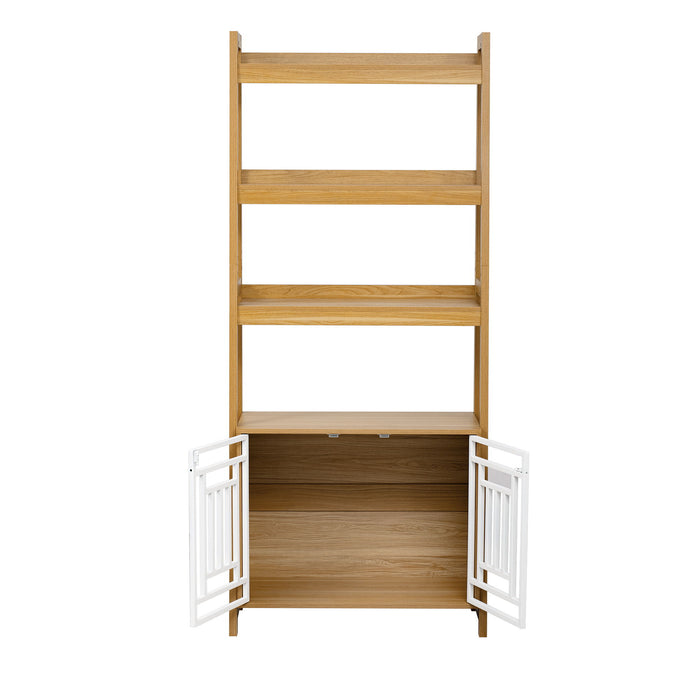 Modern Furniture Style 2 In 1 Pet Friendly Dog Crate Ladder Bookcase - Ancient Oak