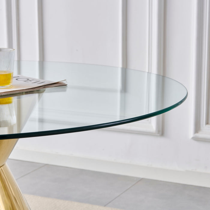 Round Dining Table - Gold