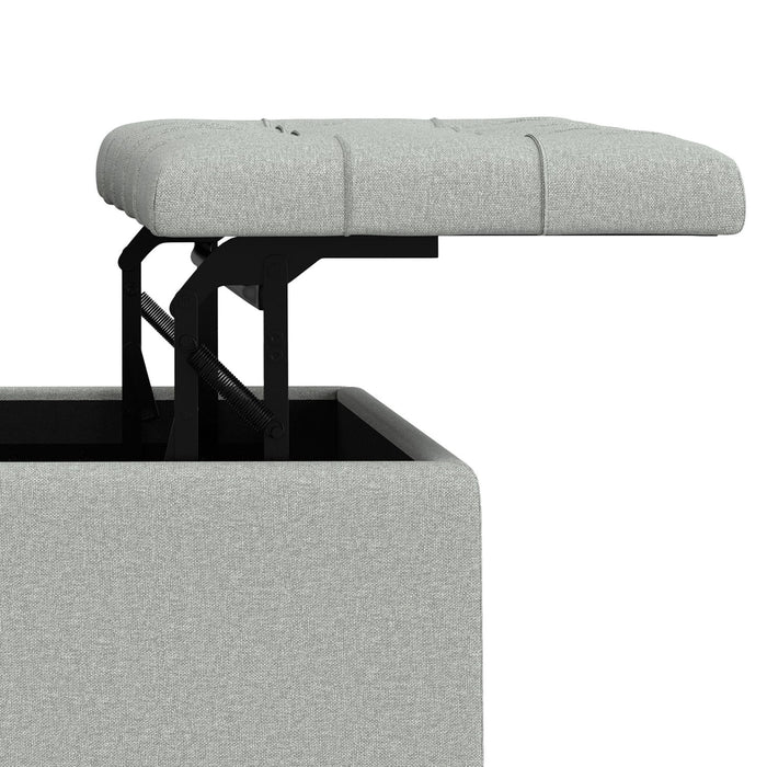 Harrison - Coffee Table Storage Ottoman Lift Top - Stone Gray