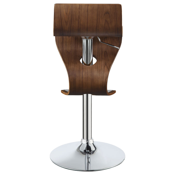 S-Shaped Adjustable Bar Stool - Brown