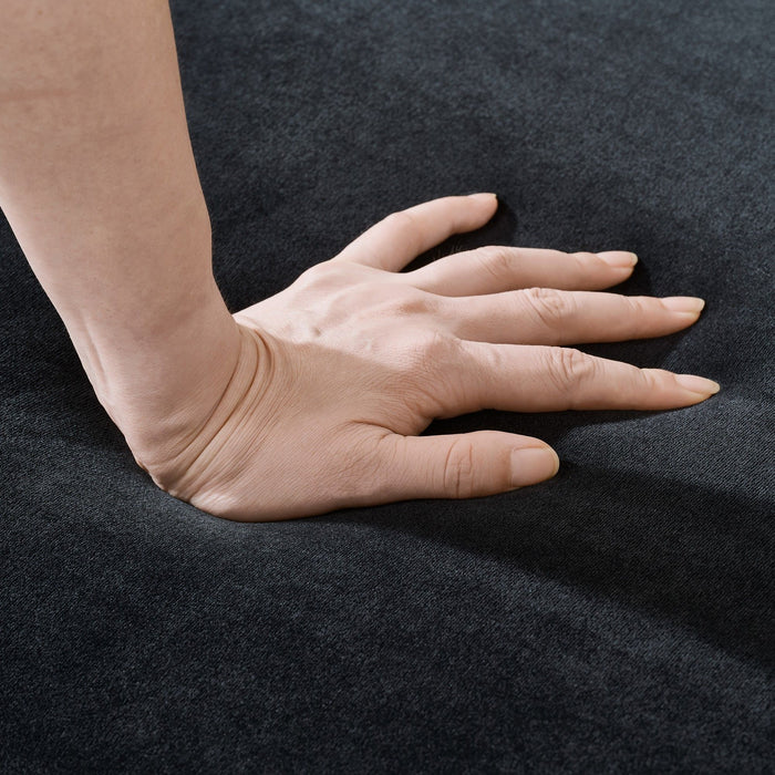 Chesterfield Velvet Upholstery Fabric Sofa With Roll Armrest & Nailhead, Mid Century Modern 3 And 3 Seater Couch