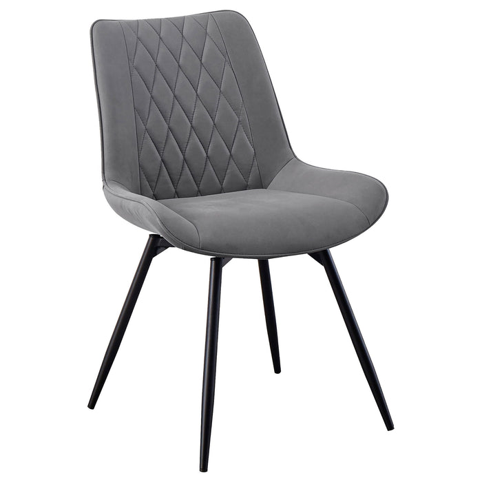 Tufted Swivel Dining Chairs (Set of 2) - Gray