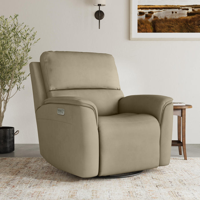 Henry - Power Swivel Gliding Recliner With Power Headrest, Lumbar, Heat & Massage