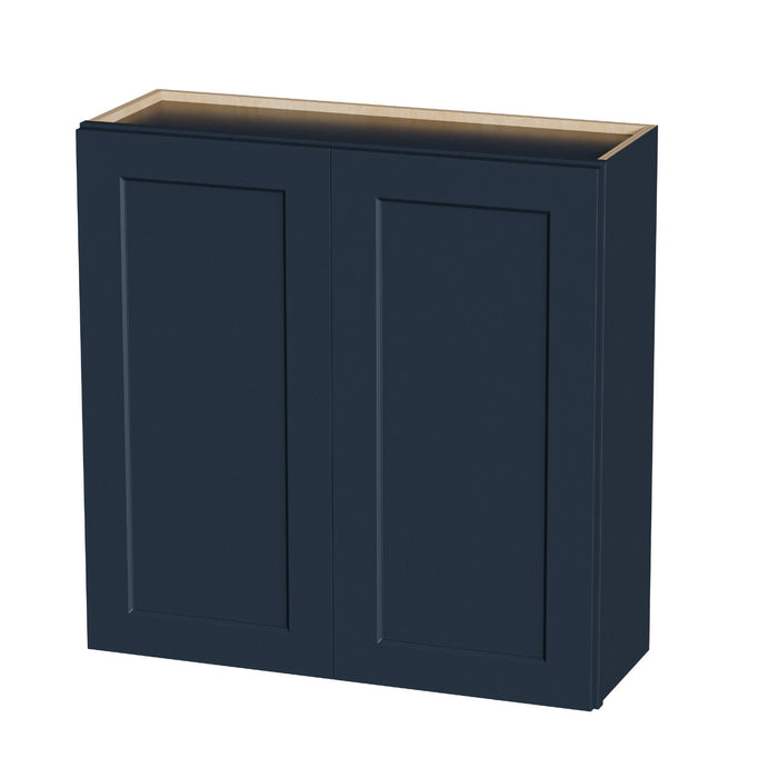 Shaker Wall Cabinet With Soft Close Hinges, Adjustable Shelves, Double Door