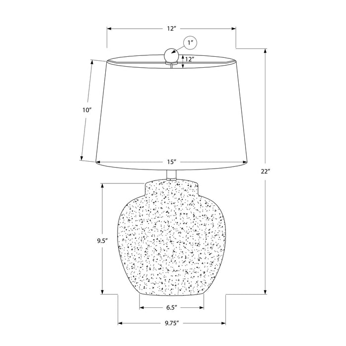 Lighting, Table Lamp, Concrete, Modern - Cream