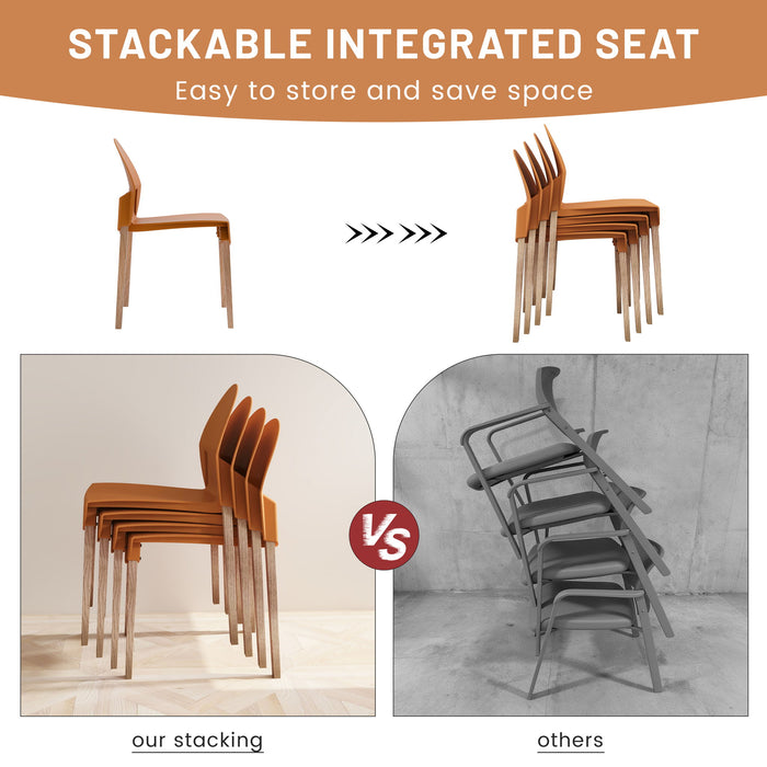 4 Piece Set Of Single Chairs With A Folding Square Table