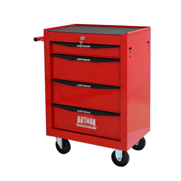 Rolling Metal Tool Chest With Drawers, Steel Storage Cabinet With Ball Bearing Slides