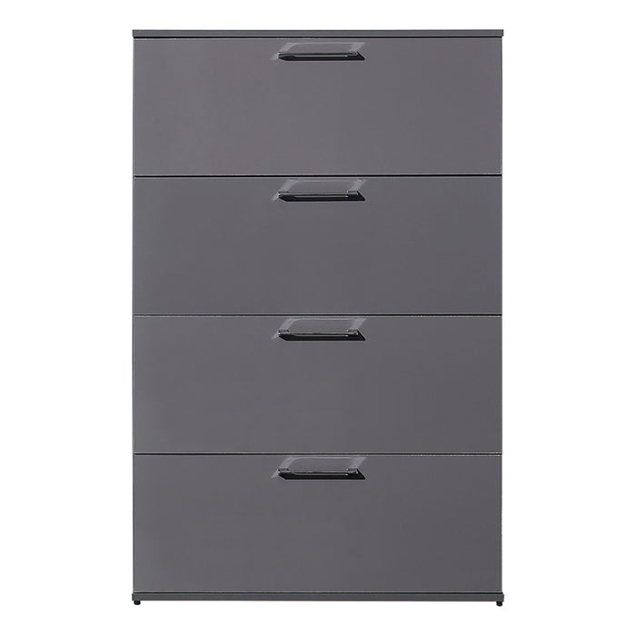 Bliss - Glossy 4 Drawer Jumbo Chest With Extra Deep Storage