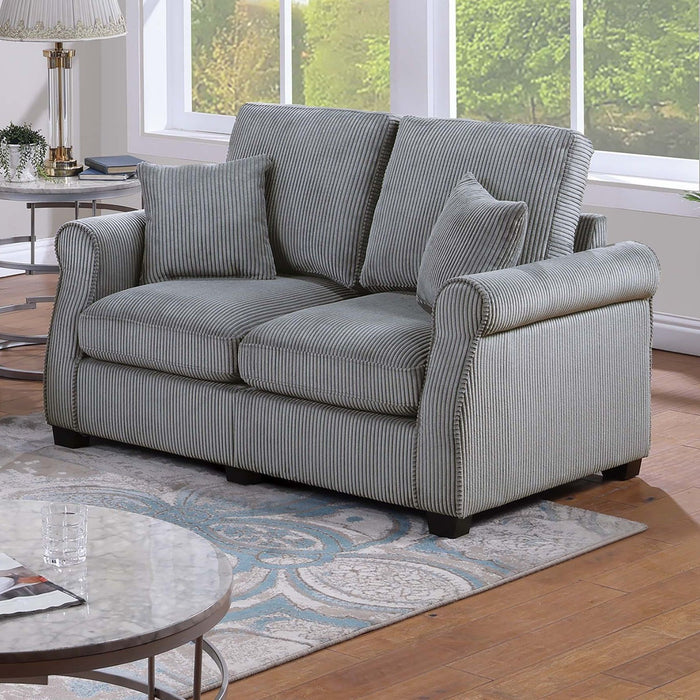 Contemporary 2 Piece Sofa Set With Matching Pillows