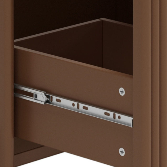 Fluted Bathroom Vanity With Ceramic Sink, Freestanding Design